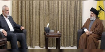 حماس رہنماء کا دورہ لبنان، حزب اللہ کے سربراہ سے ملاقات