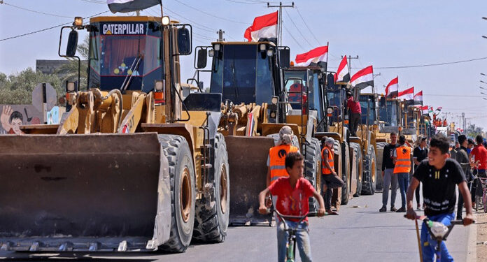 تعمیر نو کیلئے مصری اقدام، تعمیراتی مشینری اورماہرین "غزہ” پہنچ گئے
