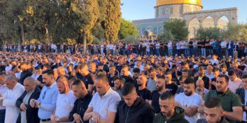 مقبوضہ بیت المقدس: ایک لاکھ سے زائد مسلمانوں نے عیدالاضحیٰ کی نماز ادا کی