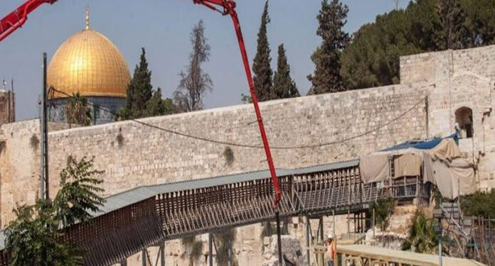 مقبوضہ بیت المقدس: صہیونی حکام کی اوقاف کی اراضی میں کھدائی