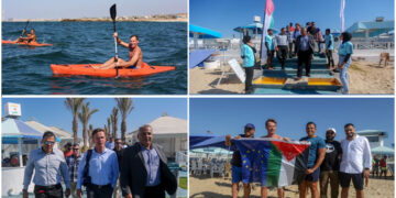 یورپی یونین کے نمائندہ خصوصی کادورہ غزہ، کشتی رانی بھی کی