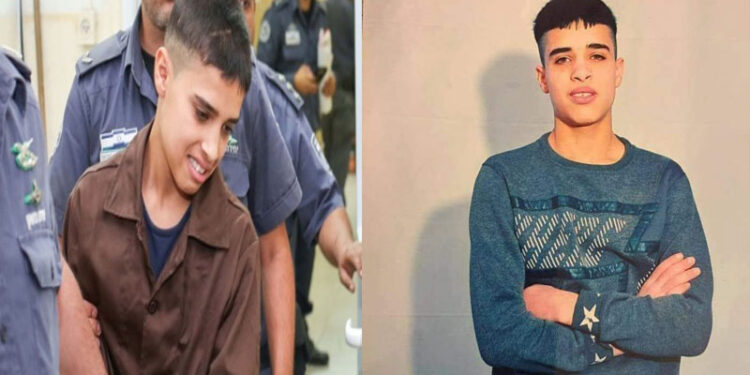 اسرائیلی جیل میں فلسطینی بچے کی قید ساتویں سال میں داخل