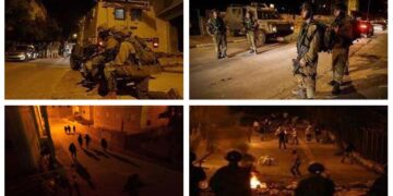 مقبوضہ مغربی کنارے میں  صہیونی فوج کا کریک ڈاؤن: 8 سے زائد فلسطینی گرفتار