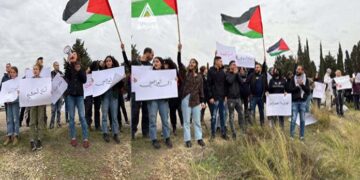 مقبوضہ فلسطین:  قیدی خواتین کی رہائی کیلیے پرامن احتجاج