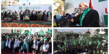 حماس کا 34واں یوم تاسیس، غزہ میں شاندار ریلی کا انعقاد