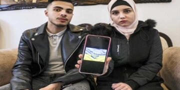 جنگ سے پریشان یوکرینی اہلیہ اپنے شوہر کے وطن فلسطین پہنچ گئی