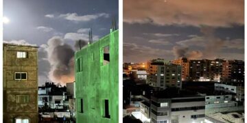 صہیونی فضائیہ کا غزہ میں حماس کے ٹھکانوں پرحملہ