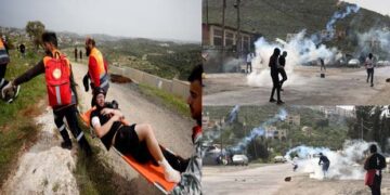 نابلس میں مظاہرین پر صہیونی فوج کا حملہ: صحافی سمیت 70 فلسطینی زخمی اورگرفتار 