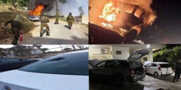 نابلس: صہیونی آبادکاروں کے ہاتھوں فلسطینیوں کی گاڑیاں نذرآتش