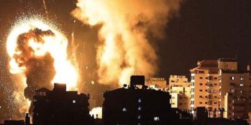محصور شہر غزہ پر ایک بارپھر اسرائیلی بمباری