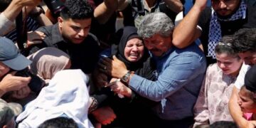 16 سالہ شہید فلسطینی کے جنازے میں متعدد افراد کی شرکت