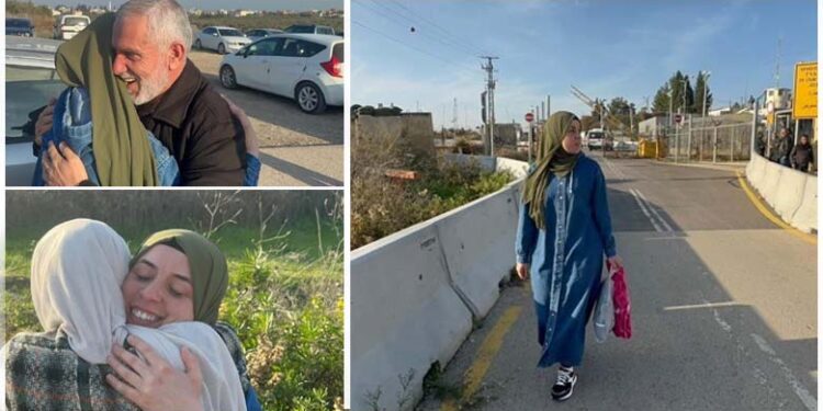 فلسطینی خاتون صحافی بشریٰ الطویل بغیر جرم کے  9 ماہ قید رکھنے کے بعد رہا