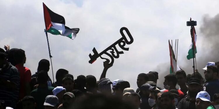 صہیونی فوج کا فلسطینی مظاہرین پر حملہ، دوبچوں سمیت48 زخمی