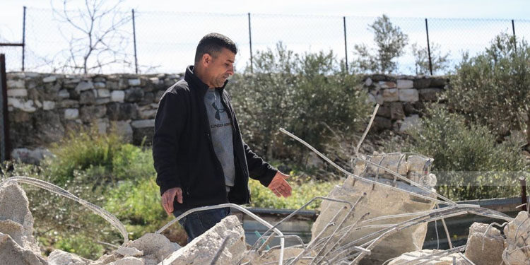 صہیونی فوج نے ایک اور فلسطینی شہری کا مکان مسمار کردیا