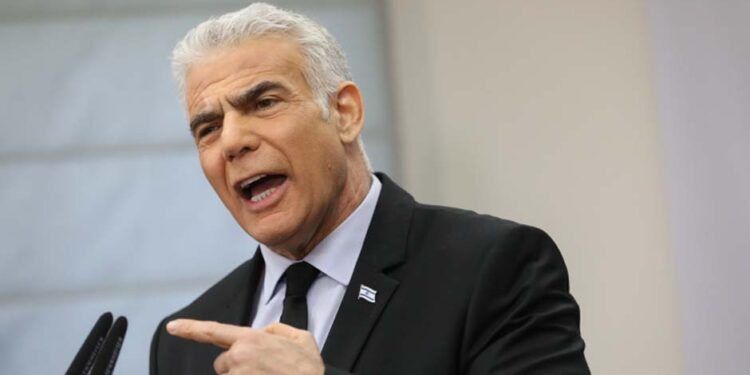 شدت پسندنیتن یاہو اسرائیل کو تباہی کے جانب لے جارہے ہیں، یائر لیپڈ