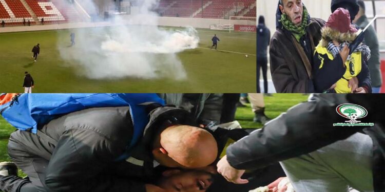 فلسطین میں فٹبال کپ فائنل کے دوران صہیونی فوج کا اسٹیڈیم پر حملہ