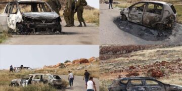 صیہونی آبادکاروں کے فلسطینیوں پر حملے جاری، 12 گاڑیاں، 2 دکانیں اور گندم کا گودام جلا ڈالا