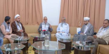 فلسطینی وفد کی ادارہ نور حق آمد، نائب امیر مسلم پرویز سے ملاقات