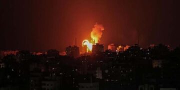 جنین سے انخلاء کے بعد صیہونی فوج کی غزہ پر بمباری