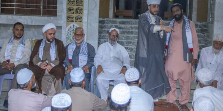 فلسطینی وفد کا جامعہ مسجد قبا کا دورہ، نمازیوں سے ملاقات اور خطاب