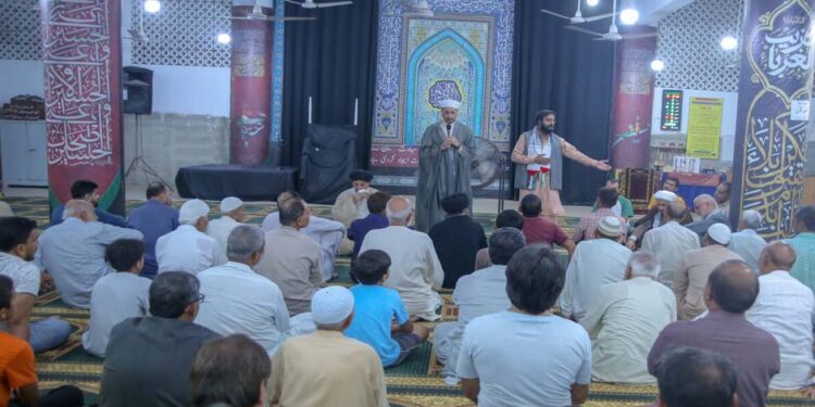 فلسطینی وفد کے شرکاء کا مسجد امام ہادی کا دورہ، نمازیوں سے خطاب اور ملاقات