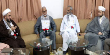 کراچی: جہاد اسلامی فلسطین کے وفد کی جماعت  اسلامی کے مرکز کا دورہ، رہنماؤں سے ملاقات