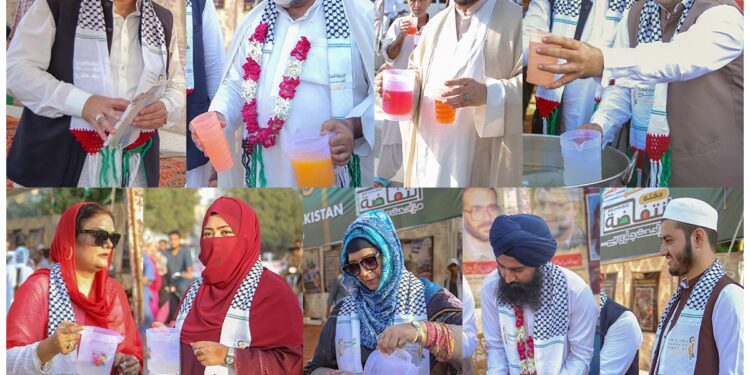 جشن عید میلاد النبی، فلسطین فاؤنڈیشن پاکستان کے تحت تصویری نمائش اور سبیل کا اہتمام