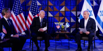 امریکی صدر کی جنگی مجرم اسرائیل کی حمایت، غزہ کے اسپتال پر حملے کی ذمہ داری فلسطینی گروپ پر ڈال دی