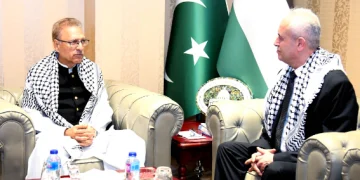 صدر عارف علوی کی فلسطینی سفیر سے ملاقات،صیہونی ریاست کی جارحیت کی شدید الفاظ میں مذمت