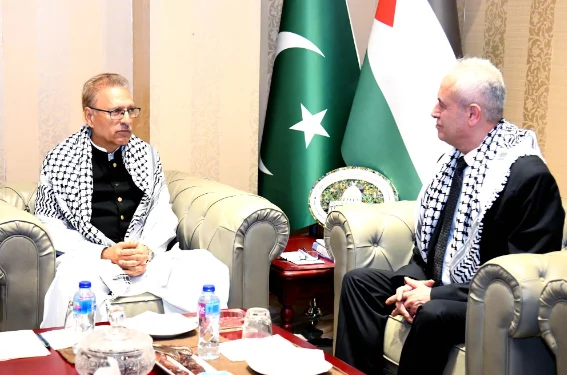 صدر عارف علوی کی فلسطینی سفیر سے ملاقات،صیہونی ریاست کی جارحیت کی شدید الفاظ میں مذمت