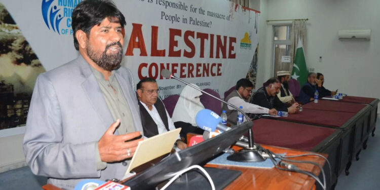 امریکہ غزہ پر جارحیت بند کرے، جمشید حسن چیئرمین ہیومن رائٹس کونسل پاکستان