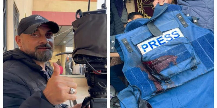 غزہ: اسرائیلی ڈرون حملہ، فلسطینی صحافی سامر ابو دقہ اور تین امدادی کارکن شہید