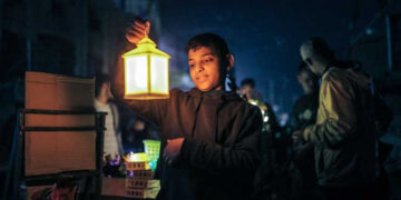 بے چراغ غزہ میں رمضان المبارک کے دوران چراغاں