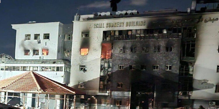 الشفاء اسپتال پراسرائیلی حملہ: خواتین اور بچوں سمیت 400 فلسطینی شہید