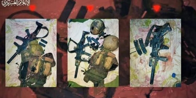 القسام نے صیہونی فوج سے چھینے گئے اسلحہ اور سامان کی ویڈیو جاری کردی