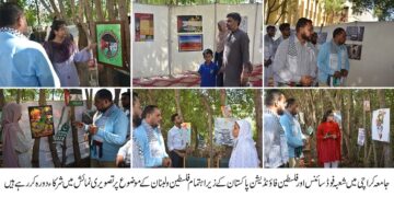 جامعہ کراچی: فلسطین، لبنان کے موضوع پر تصویری نمائش