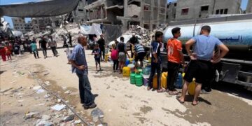 صیہونی دہشتگردی جاری: غزہ کے 85 فیصد شہری پانی سے محروم