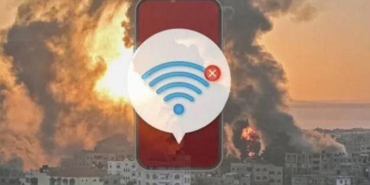 غزہ: صہیونی بمباری سے انٹرنیٹ معطل