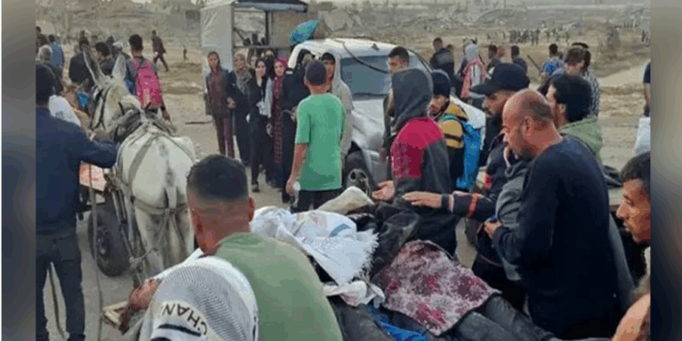 رفح میں قائم امدادی مرکز پر قابض صہیونی فوج کےحملے میں ستائیس فلسطینی شہید