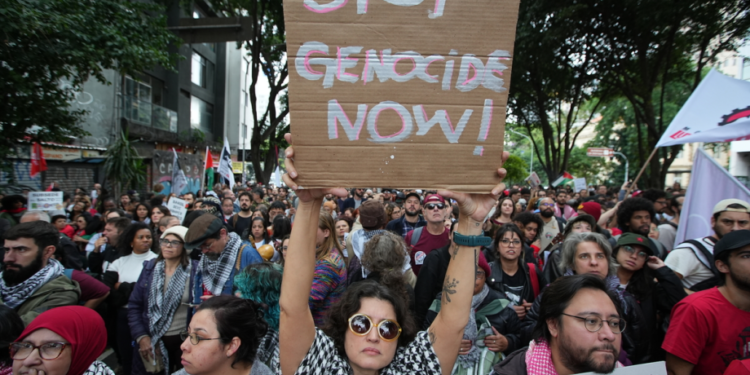 برازیل میں غزہ کے حق میں احتجاج، قابض ریاست سے تعلقات ختم کرنے کا مطالبہ