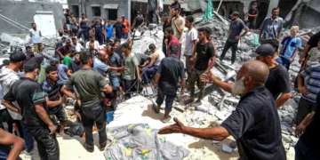 نصیرات: صہیونی بمباری سے پندرہ فلسطینی شہید، متعدد زخمی