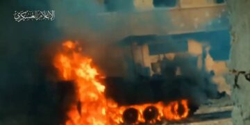 الزیتون محاذ پر القسام بریگیڈز کا وار، صہیونی ٹینک تباہ