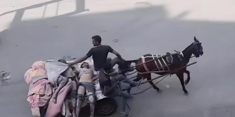 دیر البلح: خوراک کے منتظر خواتین و بچوں پر بمباری، تیرہ شہید