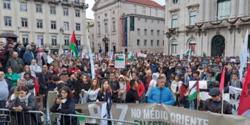 پرتگال میں غزہ سے یکجہتی، صہیونی نسل کشی کے خلاف مظاہرے