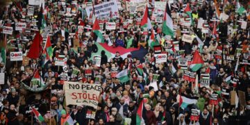 یورپ بھر میں بڑے احتجاج، غزہ مظالم پر قابض اسرائیل پر پابندیوں کا مطالبہ