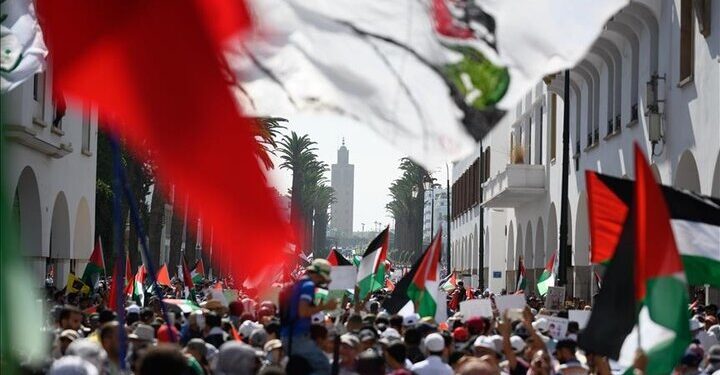 مراکش کے اٹھاون شہروں میں غزہ کی فتح پر جشن اور ایک سودس ریلیاں