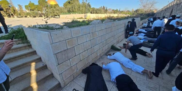 انتہاءپسند بن گویر کی قیادت میں صہیونیوں کا قبلۂ اول پر حملہ