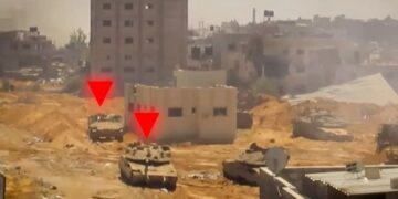 القسام کا وار: غزہ کے النصر میں صہیونی ٹینک تباہ