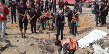 قابض اسرائیل کی بربریت: مسخ شدہ اجساد، غزہ میں اجتماعی تدفین