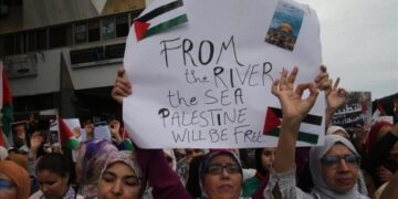 مراکش میں فلسطینیوں کے حق میں بھرپور عوامی احتجاج